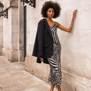Pala D'oro Sport Valentina Midi Dress In Zebra Print* Sale Dresses