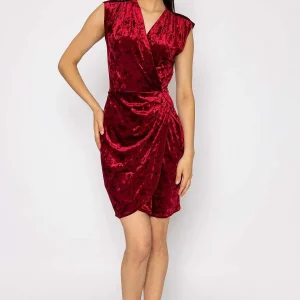 J'aime la Vie Velour Tammy Dress In Red*Women Dresses & Jumpsuits