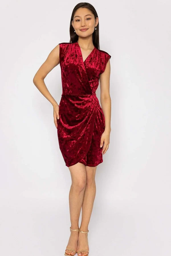 J'aime la Vie Velour Tammy Dress In Red*Women Dresses & Jumpsuits