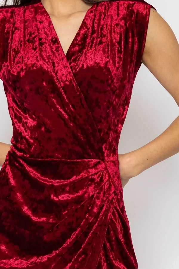 J'aime la Vie Velour Tammy Dress In Red*Women Dresses & Jumpsuits