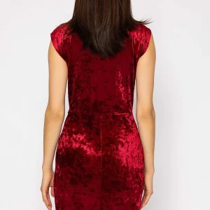 J'aime la Vie Velour Tammy Dress In Red*Women Dresses & Jumpsuits