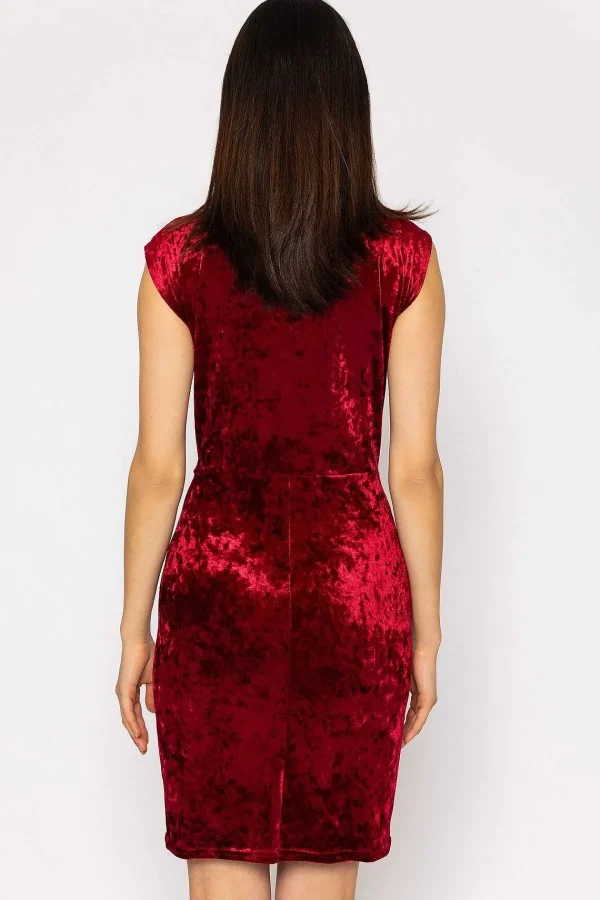 J'aime la Vie Velour Tammy Dress In Red*Women Dresses & Jumpsuits