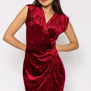 J'aime la Vie Velour Tammy Dress In Red*Women Dresses & Jumpsuits