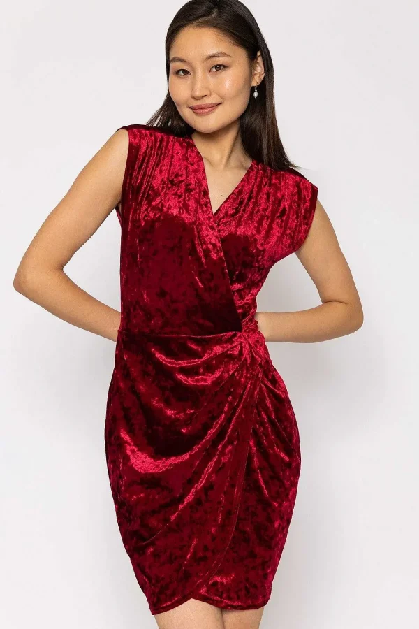 J'aime la Vie Velour Tammy Dress In Red*Women Dresses & Jumpsuits