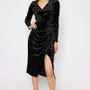 J'aime la Vie Velour Taylor Dress In Black*Women Dresses & Jumpsuits