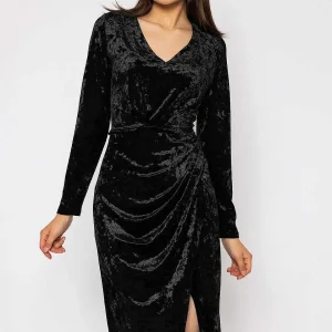 J'aime la Vie Velour Taylor Dress In Black*Women Dresses & Jumpsuits