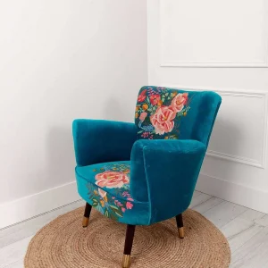 Carraig Donn HOME Velvet Floral Embroidered Armchair* Homeware