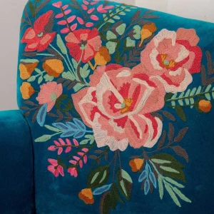 Carraig Donn HOME Velvet Floral Embroidered Armchair* Homeware