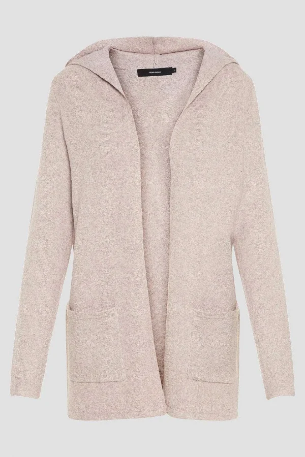 Vero Moda Curve Pink Hooded Cardigan*Women Jumpers & Cardigans