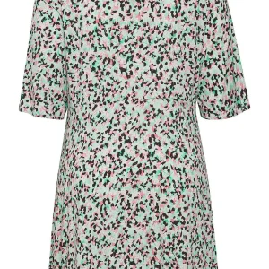 Simple Wish Viscose Dress In Green Print*Women Dresses & Jumpsuits