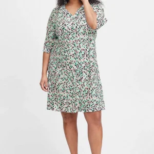 Simple Wish Viscose Dress In Green Print*Women Dresses & Jumpsuits