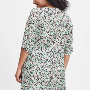 Simple Wish Viscose Dress In Green Print*Women Dresses & Jumpsuits