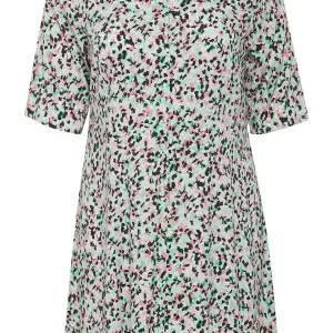 Simple Wish Viscose Dress In Green Print*Women Dresses & Jumpsuits