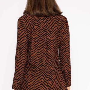 Rowen Avenue Viscose Shirt In Brown Animal Print*Women Tops & Blouses