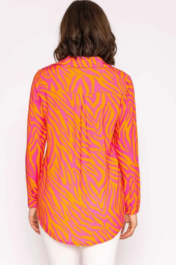 Rowen Avenue Viscose Shirt In Orange And Pink*Women Tops & Blouses