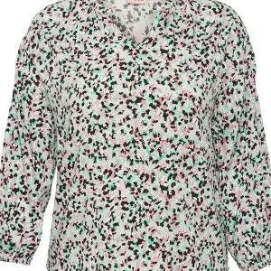 Simple Wish Viscose Top In Green Print*Women Tops & Blouses