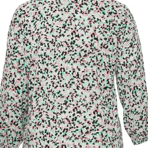 Simple Wish Viscose Top In Green Print*Women Tops & Blouses