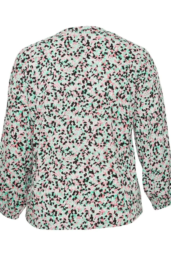 Simple Wish Viscose Top In Green Print*Women Tops & Blouses