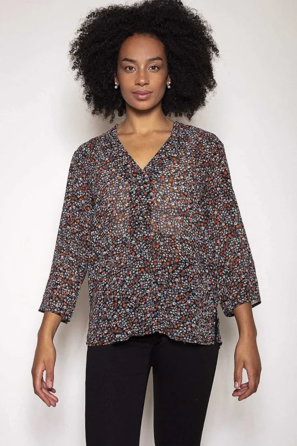 Rowen Avenue V-Neck Blouse In Floral Print*Women Tops & Blouses