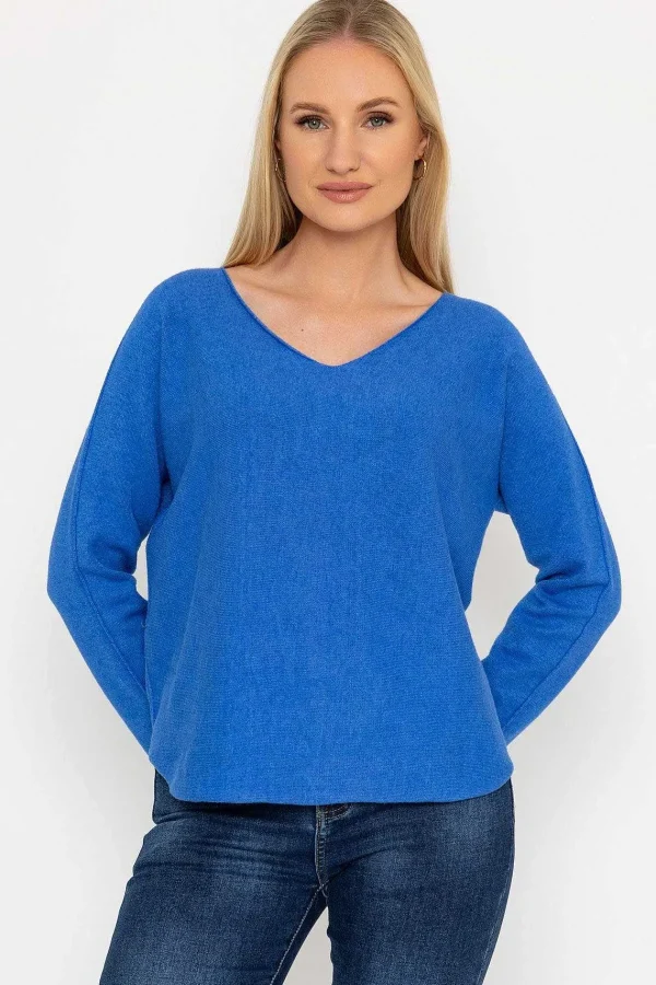 Pala D'oro V-Neck Jumper In Blue*Women Jumpers & Cardigans