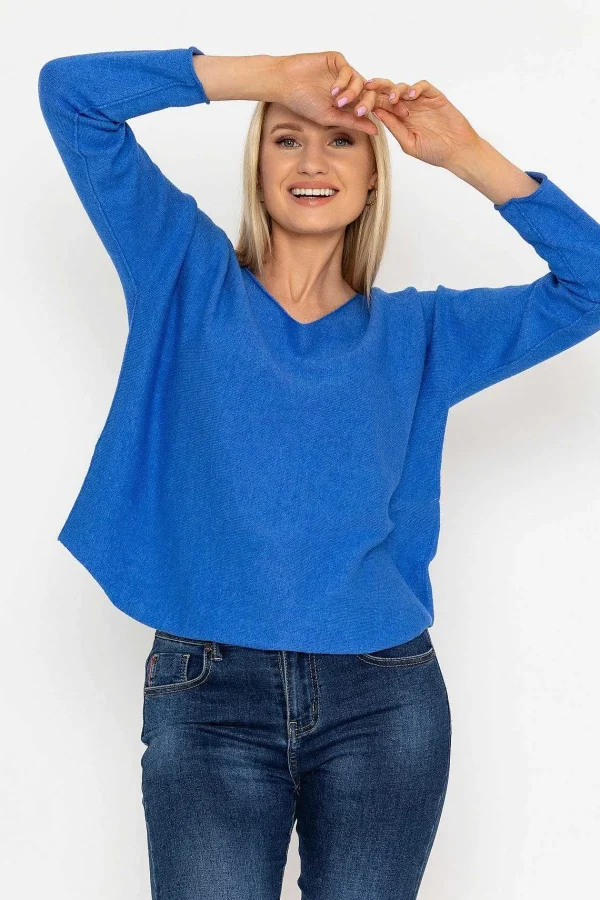 Pala D'oro V-Neck Jumper In Blue*Women Jumpers & Cardigans