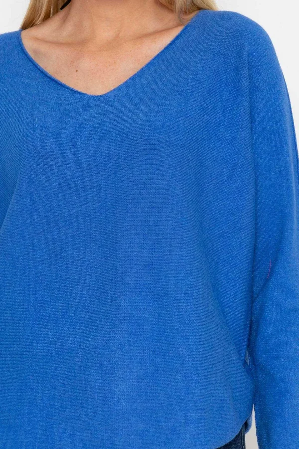 Pala D'oro V-Neck Jumper In Blue*Women Jumpers & Cardigans