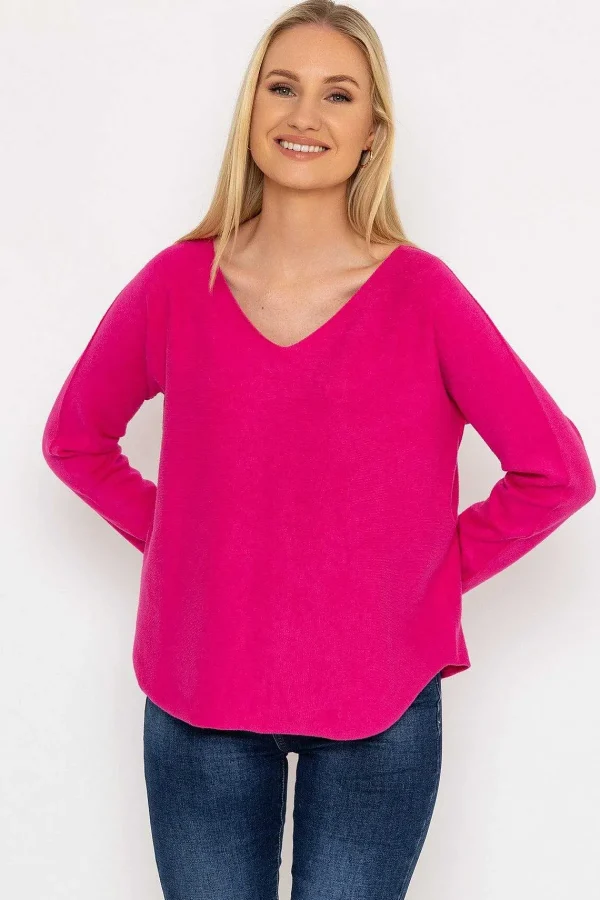 Pala D'oro V-Neck Jumper In Pink*Women Jumpers & Cardigans