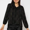 Pala D'oro V-Neck Top In Black*Women Tops & Blouses