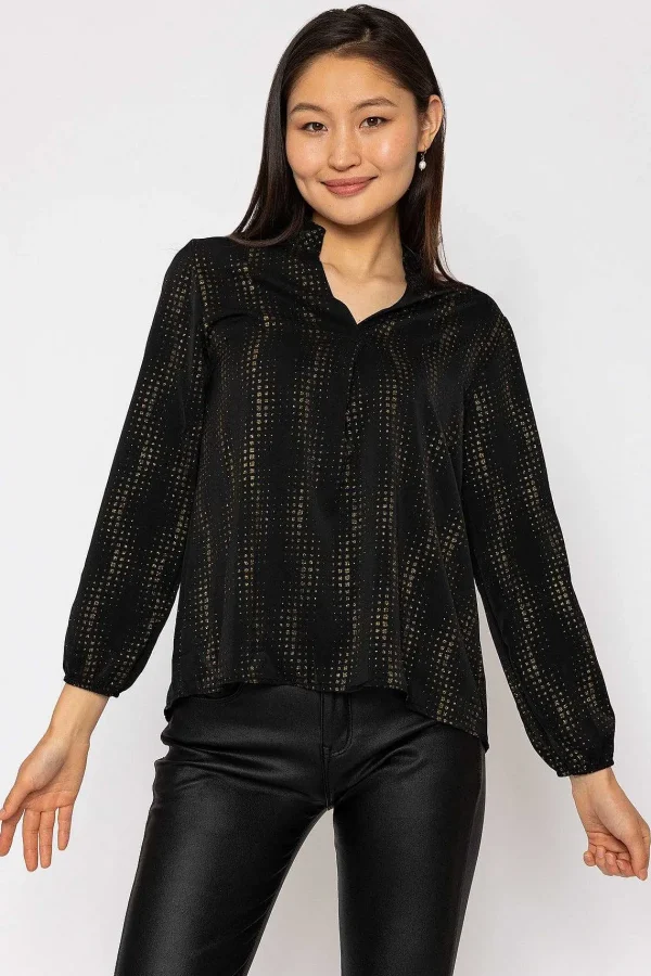 Pala D'oro V-Neck Top In Black*Women Tops & Blouses