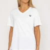 West Quay V-Neck T-Shirt In White*Women Tops & Blouses