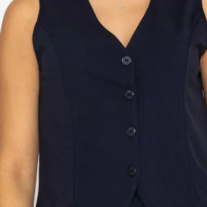 Pala D'oro Waistcoat In Navy*Women Tops & Blouses