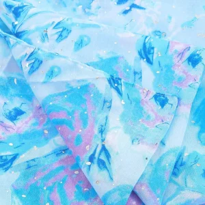 SOUL Accessories Watercolour Rose Scarf In Blue* Accessories