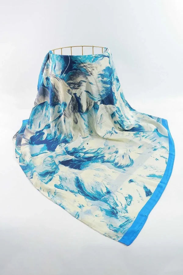 SOUL Accessories Watercolour Scarf In Blue* Accessories