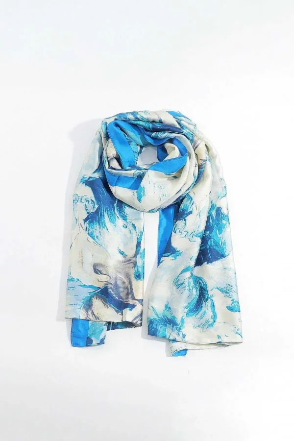 SOUL Accessories Watercolour Scarf In Blue* Accessories