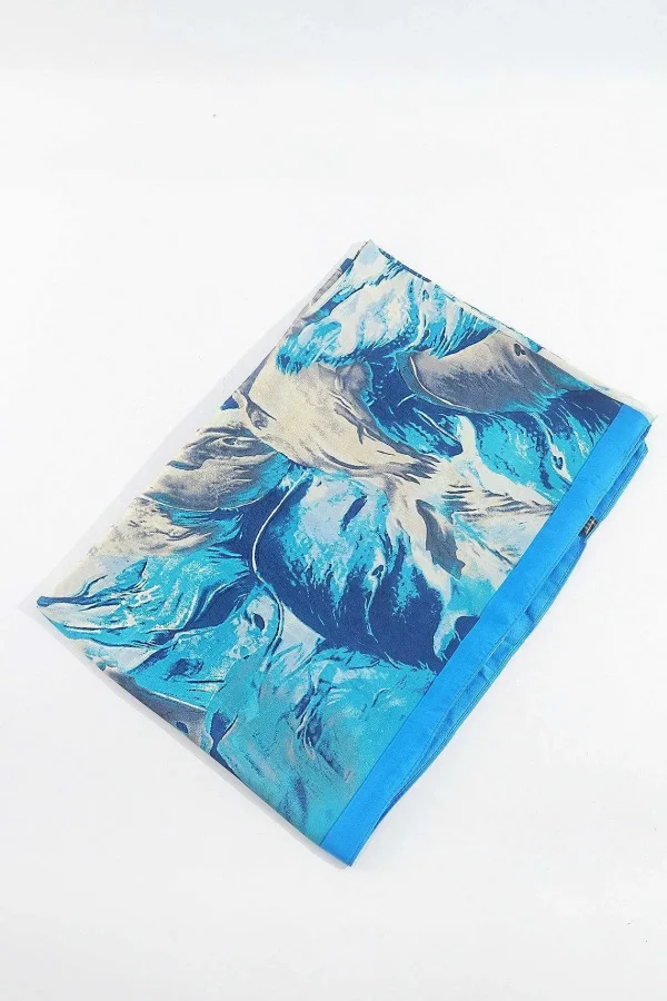 SOUL Accessories Watercolour Scarf In Blue* Accessories