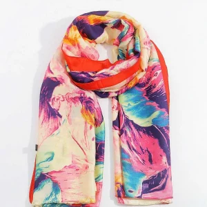 SOUL Accessories Watercolour Scarf In Red* Accessories