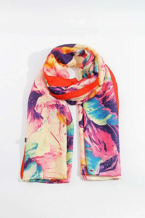 SOUL Accessories Watercolour Scarf In Red* Accessories
