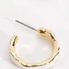 Soul Jewellery White And Gold Hoop Earrings* Earrings