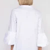 Pala D'oro White Balloon Cuff Shirt*Women Tops & Blouses