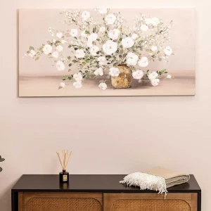 Carraig Donn HOME White Flower Posy Canvas Wall Art* Homeware