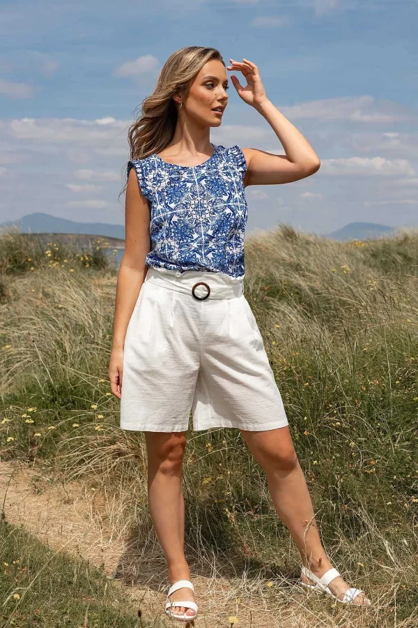 Rowen Avenue White High Waist Shorts*Women Skirts & Shorts