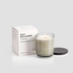 Max Benjamin White Pomegranate Natural Wax Candle* Homeware