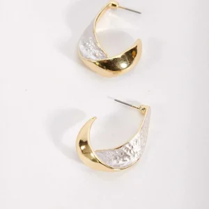 Joularie White Spiral Hoop Earrings* Boxed Gifts