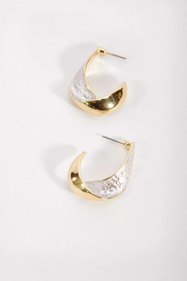Joularie White Spiral Hoop Earrings* Boxed Gifts
