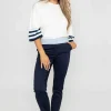 Rowen Avenue Wide Sleeve Stripe Knit In Ecru*Women Jumpers & Cardigans