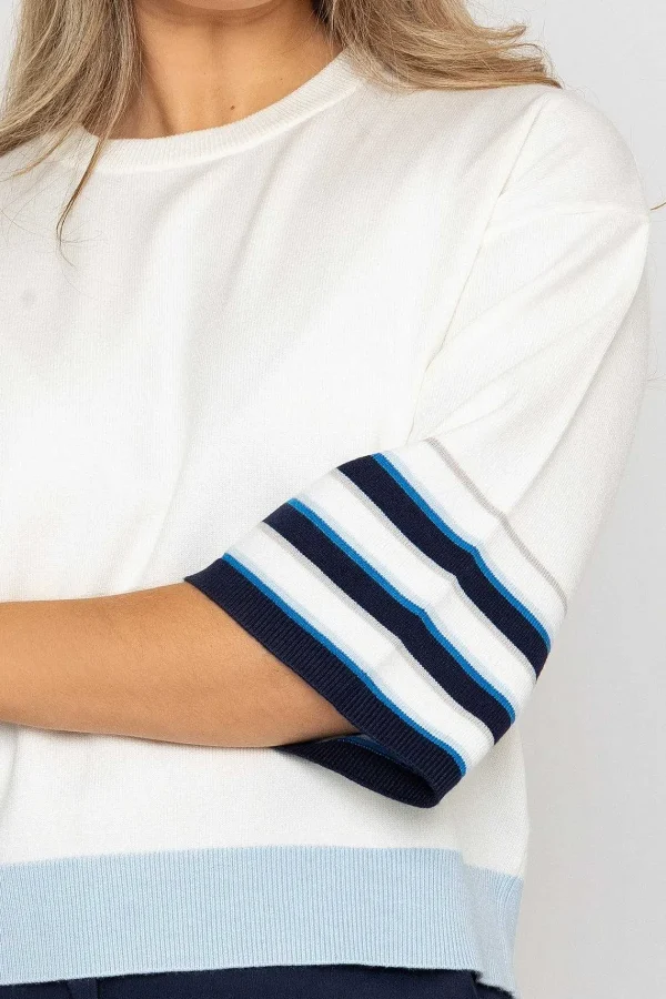 Rowen Avenue Wide Sleeve Stripe Knit In Ecru*Women Jumpers & Cardigans
