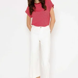 Oraije Windy Crop White Denim Jeans*Women Jeans & Trousers