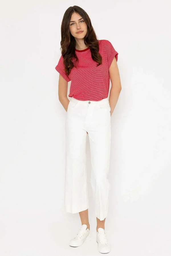 Oraije Windy Crop White Denim Jeans*Women Jeans & Trousers