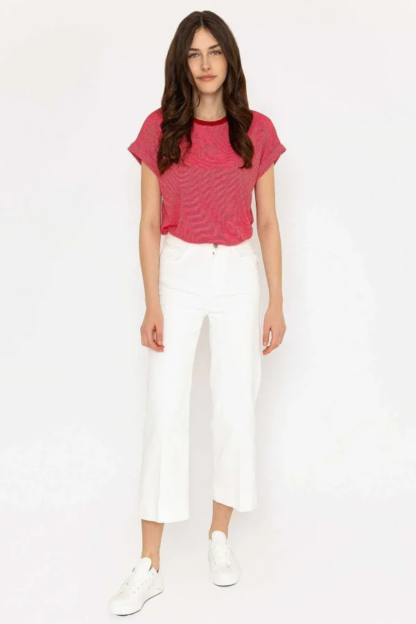 Oraije Windy Crop White Denim Jeans*Women Jeans & Trousers