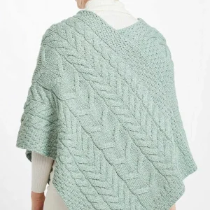 Aran Woollen Mills Women'S Super Soft Merino Wool Poncho In Mint*Women Coats & Jackets